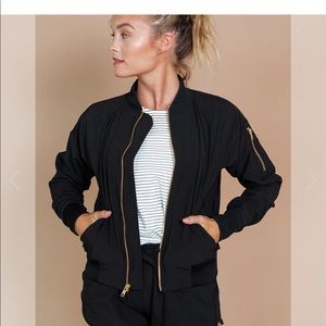 Albion Fit Black Bomber Jacket. L